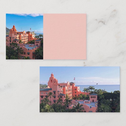 Royal Hawaiian Hotel Visitekaartje (Voorkant / Achterkant)