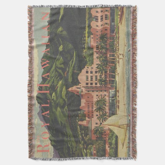 Royal Hawaiian Throw Blanket Deken (Voorkant Verticaal)