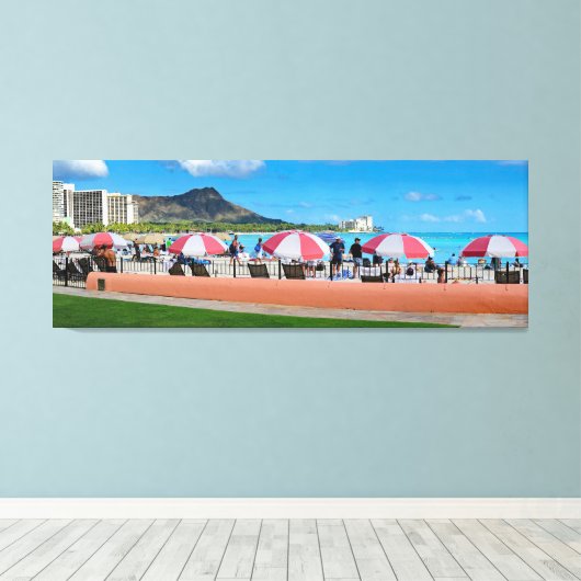 Royal Hawaiian Wall Canvas Afdruk (Insitu (Houten vloer))
