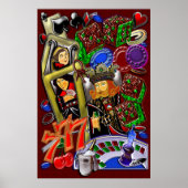 Royal Heart Flush, Casino Art Poster (Voorkant)