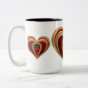 Royal Heart Tweekleurige Koffiemok