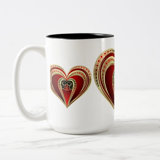Royal Heart Tweekleurige Koffiemok (Links)