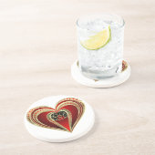 Royal Heart Zandsteen Onderzetter (Zijkant)