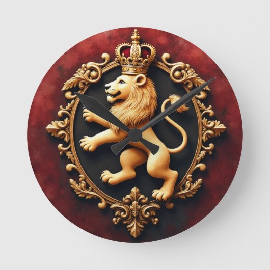 Royal Heraldic Tapestry Pattern Ronde Klok (Voorkant)