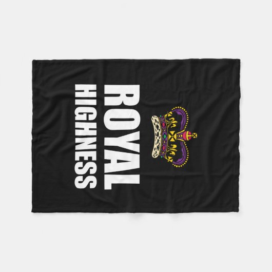 Royal Highness Crown Fleece Deken (Voorkant (Horizontaal))