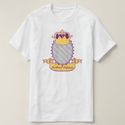  Royal Highness Crown Photo T-shirt (Design voorkant)