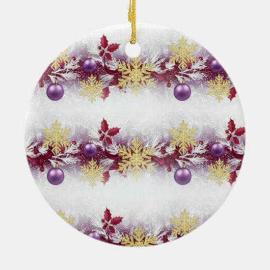 Royal Holiday Garland — Festive Ornament Design (Achterkant)