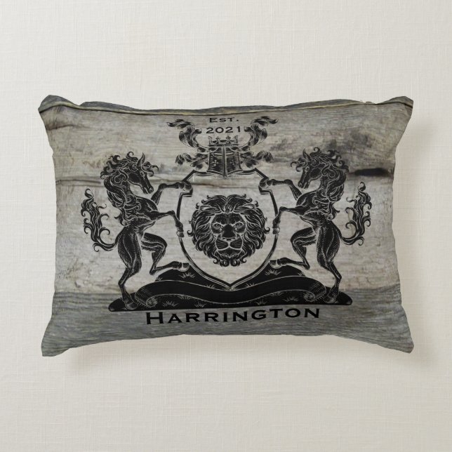 Royal Horse Crest Style Pillow Accent Kussen (Voorkant)