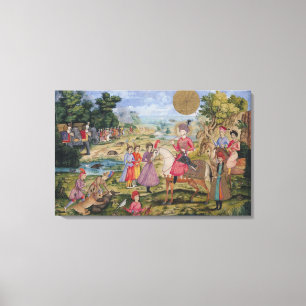 Royal Hunt uit Isfahan, Iran Canvas Afdruk