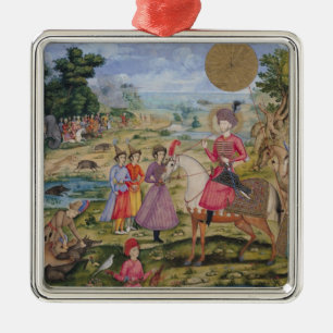 Royal Hunt uit Isfahan, Iran Metalen Ornament