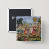 Royal Hunt uit Isfahan, Iran Vierkante Button 5,1 Cm (Voorkant /achterkant)
