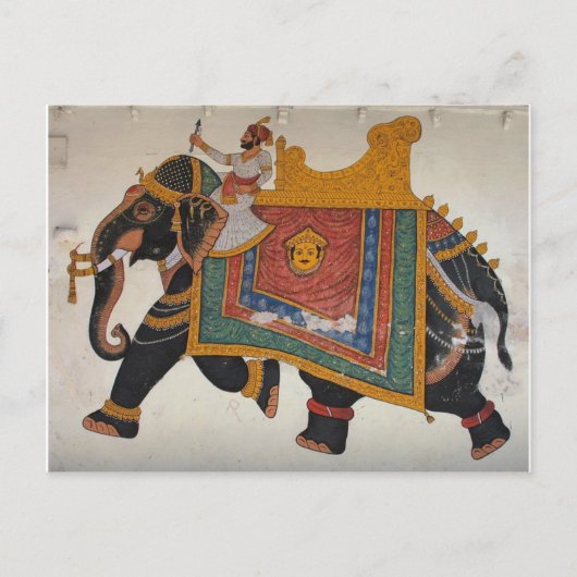 Royal Indian Elephant Briefkaart (Voorkant)