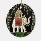 ROYAL INDIAN ELEPHANT RIDE ZARI ART KERAMISCH ORNAMENT (Links)