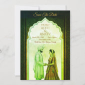 Royal Indian Palace Wedding Bewaar de datum Kaart (Voorkant)