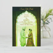 Royal Indian Palace Wedding Bewaar de datum Kaart (Staand voorkant)