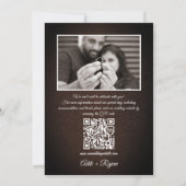 Royal Indian Palace Wedding Bewaar de datum QR-cod Kaart (Achterkant)