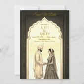 Royal Indian Palace Wedding Bewaar de datum QR-cod Kaart (Voorkant)