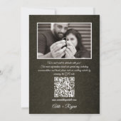 Royal Indian Palace Wedding Bewaar de datum QR-cod Kaart (Achterkant)