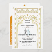 Royal Indian Wedding Invitation – Gold Design Kaart (Voorkant / Achterkant)