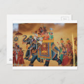  ROYAL INDIAN WEDDING PROCESSION ELEPHANT BRIEFKAART (Voorkant / Achterkant)