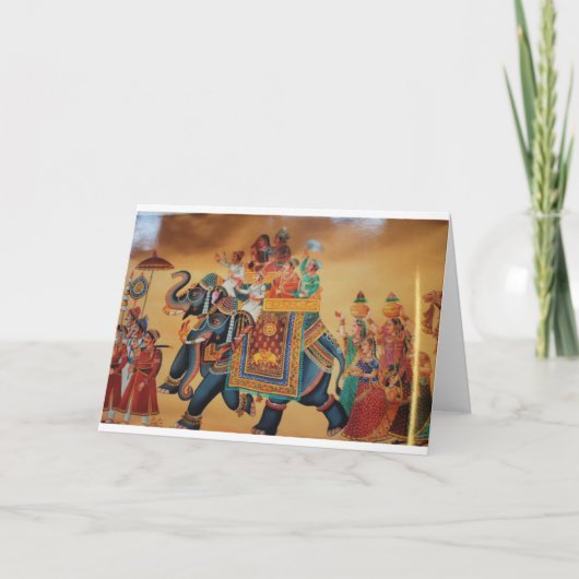 ROYAL INDIAN WEDDING PROCESSION ELEPHANT KAART (Voorkant)