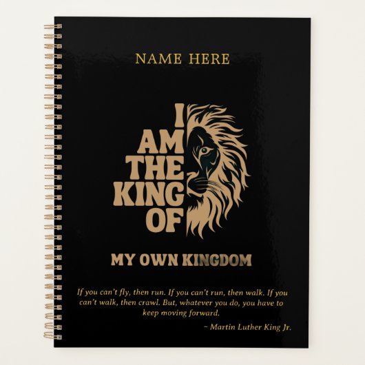 Royal Inspired I Am The King Of My Kingdom Planner (Voorkant)