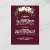 Royal Ivory Floral Crest Burgundy Insert Kaart (Voorkant)