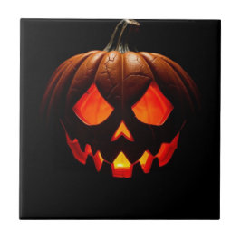 Royal Jack-O-Lantern Halloween Ceramic Tile Tegeltje