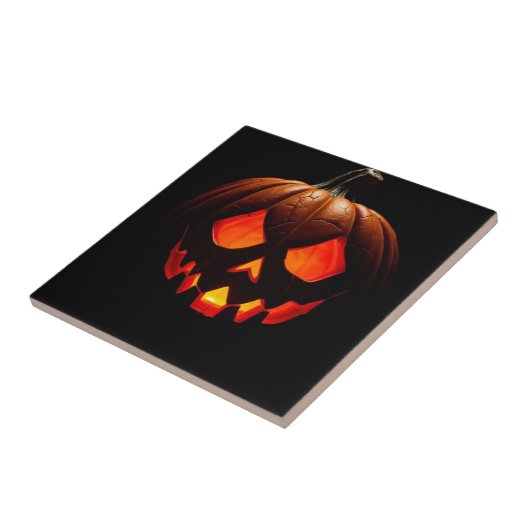Royal Jack-O-Lantern Halloween Ceramic Tile Tegeltje (Zijkant)