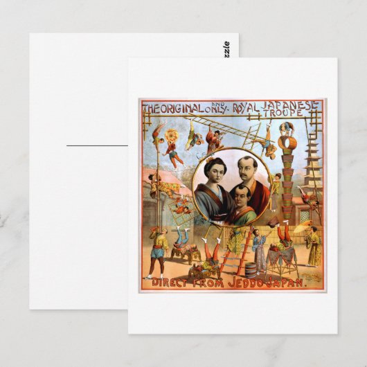 Royal Japanse forel 1892 Briefkaart (Voorkant / Achterkant)