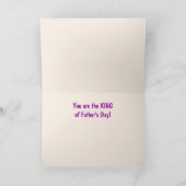 Royal King Cat Vaderdag Kaart (Binnen)