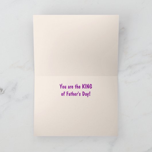 Royal King Cat Vaderdag Kaart (Binnen)