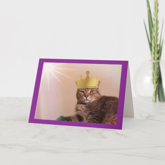 Royal King Cat Vaderdag Kaart (Voorkant)
