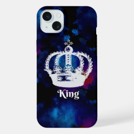 'Royal King'-kroon esthetische iPhone 15 Plus-hoes Plus Case