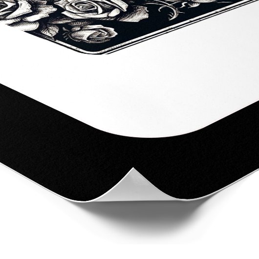 Royal King & Queen of Hearts Skulls & Rozen Poster (Hoek)