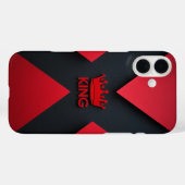 Royal King Red & Black Crown Phone Case (Achterkant (horizontaal))