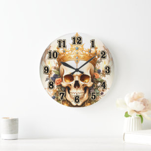 Royal King Skull Wall Clock Grote Klok