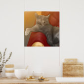 Royal Kitten King Poster (Keuken)