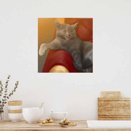 Royal Kitten King Poster (Keuken)