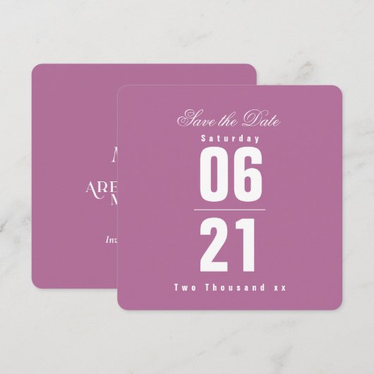 Royal Lavender Celebration|Solid |Sla de datum op (Voorkant / Achterkant)