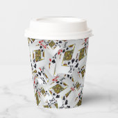 Royal Layer: een stapel van Kings Poker Cards Papieren Bekers (Voorkant)