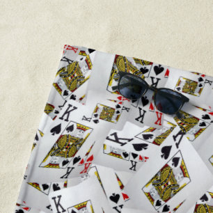 Royal Layer: een stapel van Kings Poker Cards Strandlaken