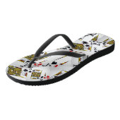 Royal Layer: een stapel van Kings Poker Cards Teenslippers (Schuin)