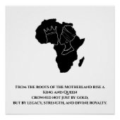 Royal Legacy: Afrikaanse koning en koningin Silhou Perfect Poster (Voorkant)