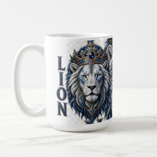 Royal Lion Crown T-Shirt Design – Luxe Koning van Koffiemok