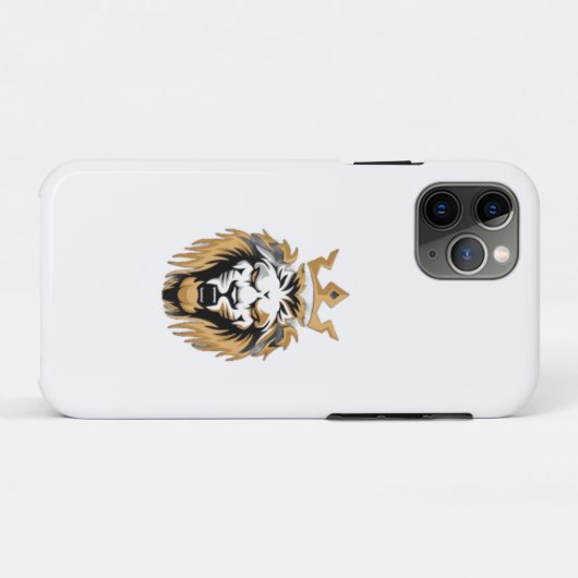 Royal Lion iPhone Case – Bold en Majestic Design (Achterkant (horizontaal))