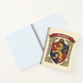 Royal Lion Rampant Coat of Arms Celtic Knotwork Notitieboek (Binnen)