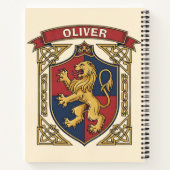 Royal Lion Rampant Coat of Arms Celtic Knotwork Notitieboek (Achterkant)