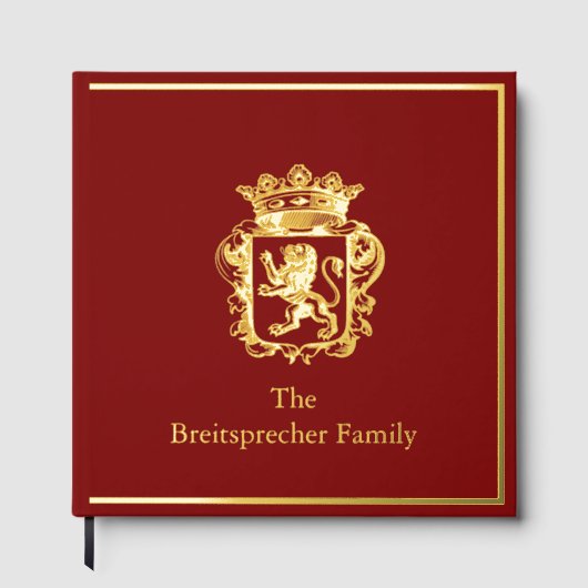 Royal Lion Scrapbook Photo Album Foil Gastenboek (Voorkant)