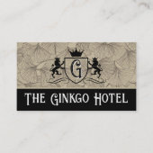 Royal Lions Crest |  ginkgopatroon Visitekaartje (Voorkant)